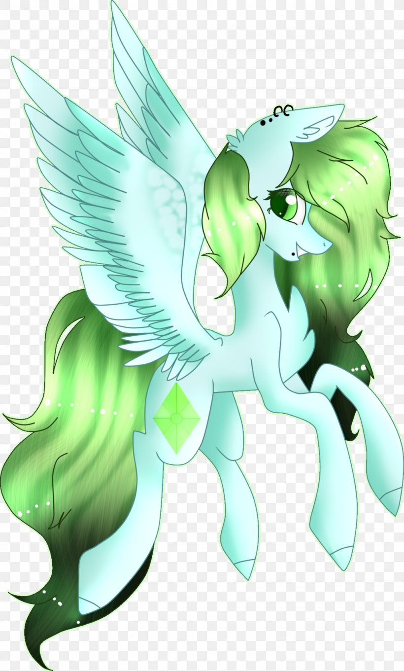 Pony Horse Fairy Green, PNG, 1024x1700px, Watercolor, Cartoon, Flower, Frame, Heart Download Free