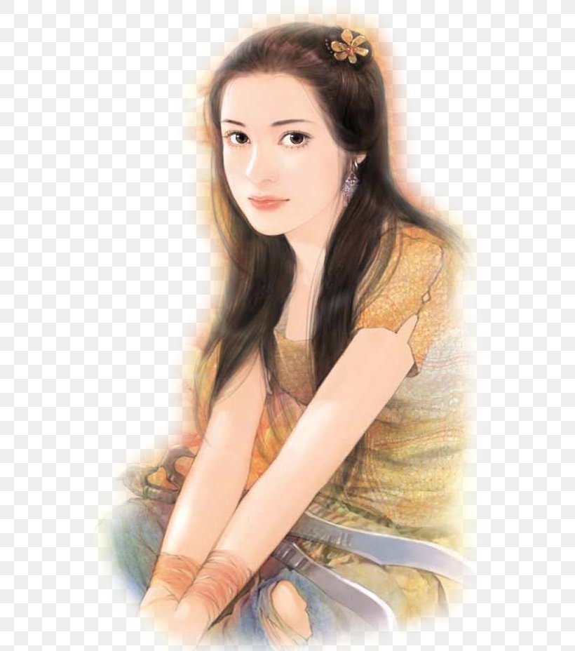 Chen Shu Blog Not Afraid Hair Coloring Portrait Of A Beauty, PNG, 588x928px, Watercolor, Cartoon, Flower, Frame, Heart Download Free