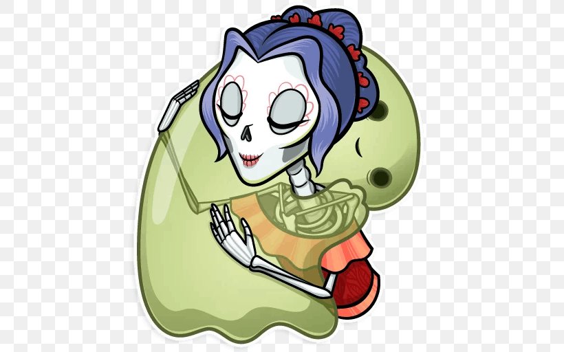 La Calavera Catrina Sticker Clip Art, PNG, 512x512px, Calavera, Art, Cartoon, Fictional Character, Food Download Free