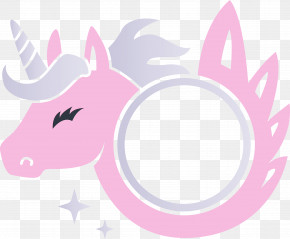 Pink Head Cartoon Sticker Circle PNG