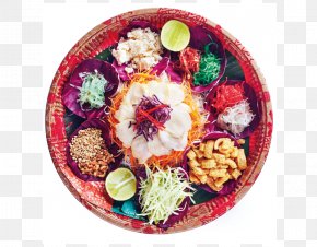 Sawaddee - Yusheng Vegetarian Cuisine Hainanese Chicken Rice Platter Food PNG