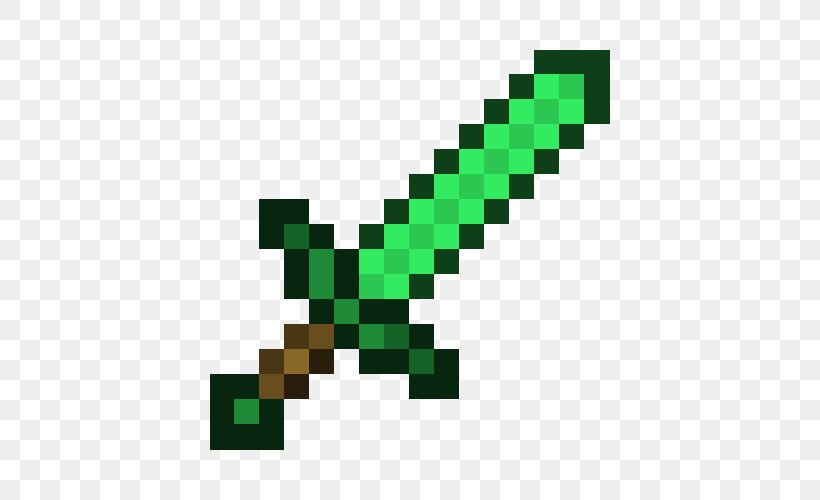 Minecraft: Pocket Edition Roblox Video Game Diamond Sword, PNG, 500x500px, Minecraft, Area, Diamond Sword, Green, Item Download Free