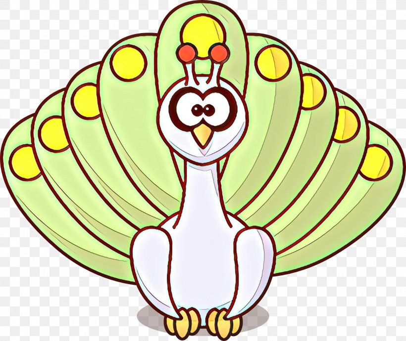 Peafowl Yellow, PNG, 1969x1658px, Cartoon, Art, Beak, Drawing, Indian Peafowl Download Free