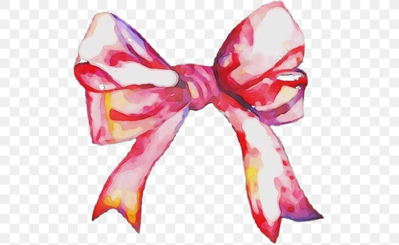 Bow Tie, PNG, 519x504px, Watercolor, Bow Tie, Hair Accessory, Hair Tie, Magenta Download Free