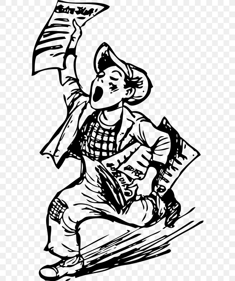 Paperboy Newspaper Carrier Day Clip Art, PNG, 600x978px, Paperboy, Art, Artwork, Black, Black And White Download Free