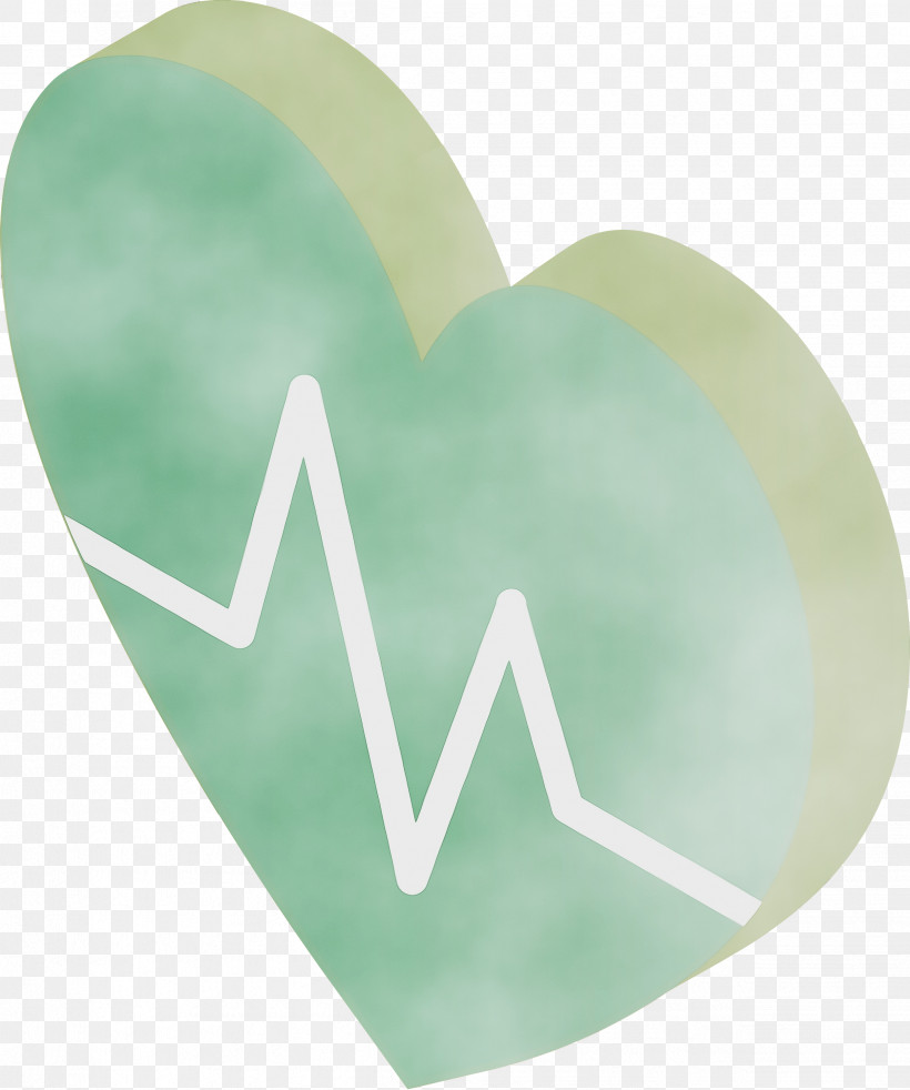Green Heart M-095, PNG, 2503x3000px, Watercolor, Green, Heart, M095, Paint Download Free
