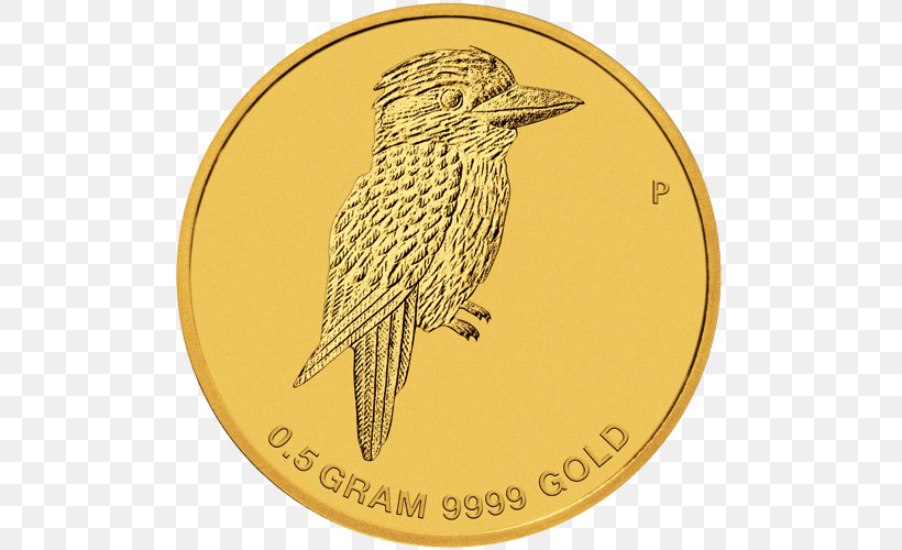 Perth Mint Gold Coin Gold Coin Australian Silver Kookaburra, PNG, 500x500px, Perth Mint, Australia, Australian Silver Kookaburra, Beak, Bird Download Free