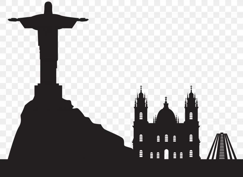 Rio De Janeiro Silhouette Icon Clip Art, PNG, 8000x5833px, Rio De Janeiro, Art, Black And White, Brand, Brazil Download Free