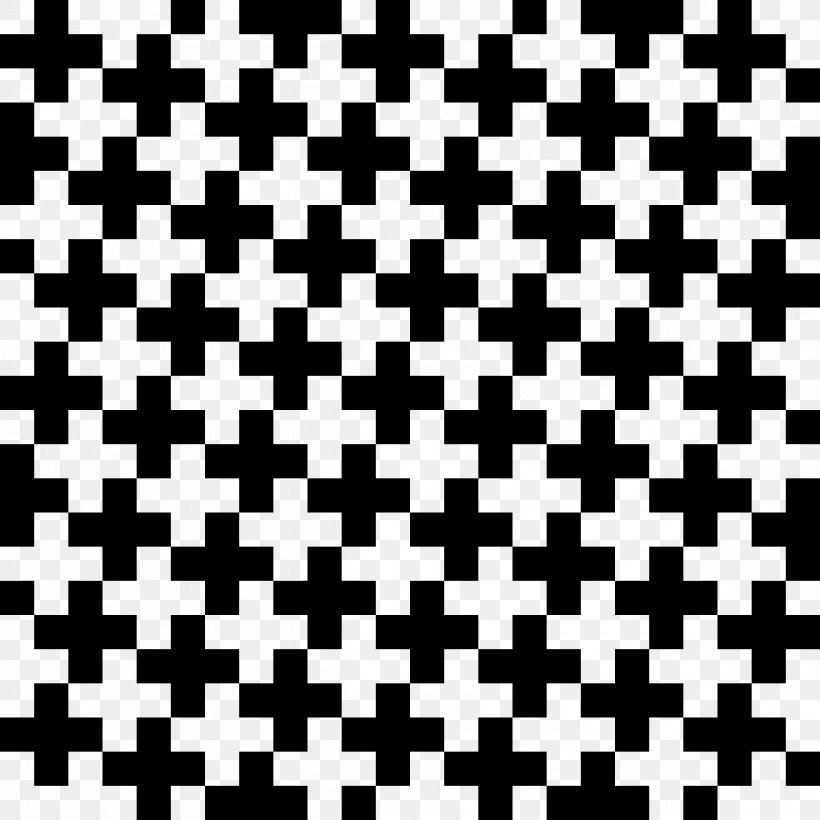 Tessellation Cross Square Geometry, PNG, 2400x2400px, Tessellation, Black, Black And White, Cross, Geometry Download Free
