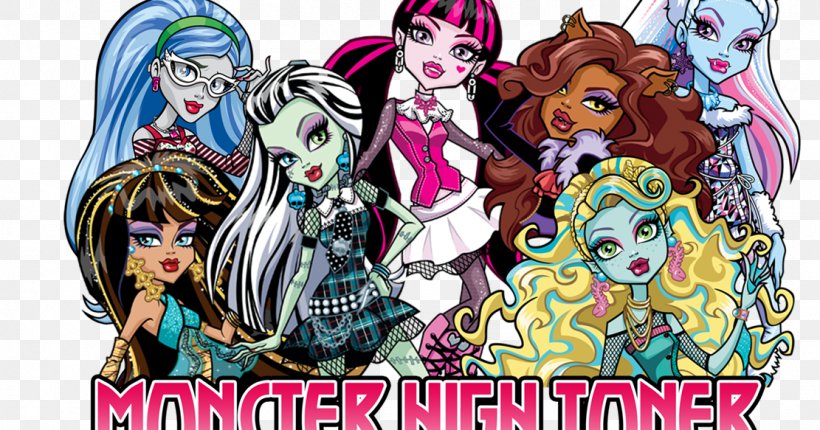 Monster High Barbie Party Mattel Doll, PNG, 1111x583px, Watercolor, Cartoon, Flower, Frame, Heart Download Free