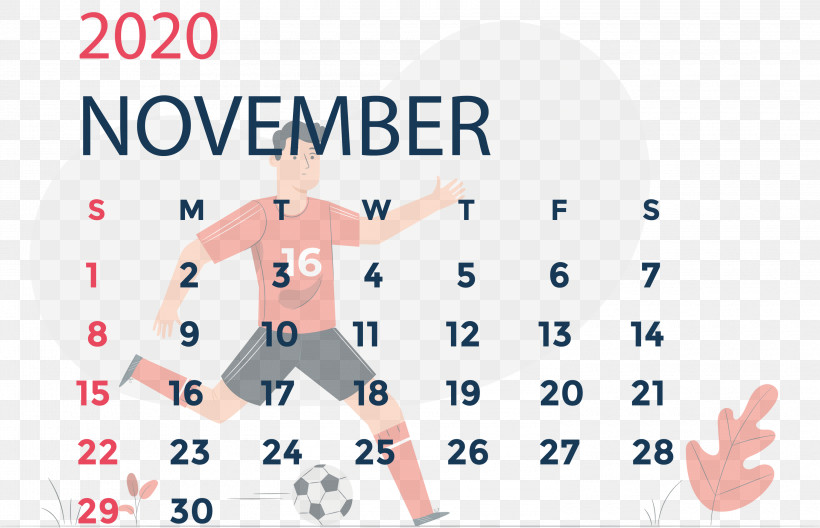 November 2020 Calendar November 2020 Printable Calendar, PNG, 3000x1932px, November 2020 Calendar, Area, Behavior, Biology, Calendar System Download Free