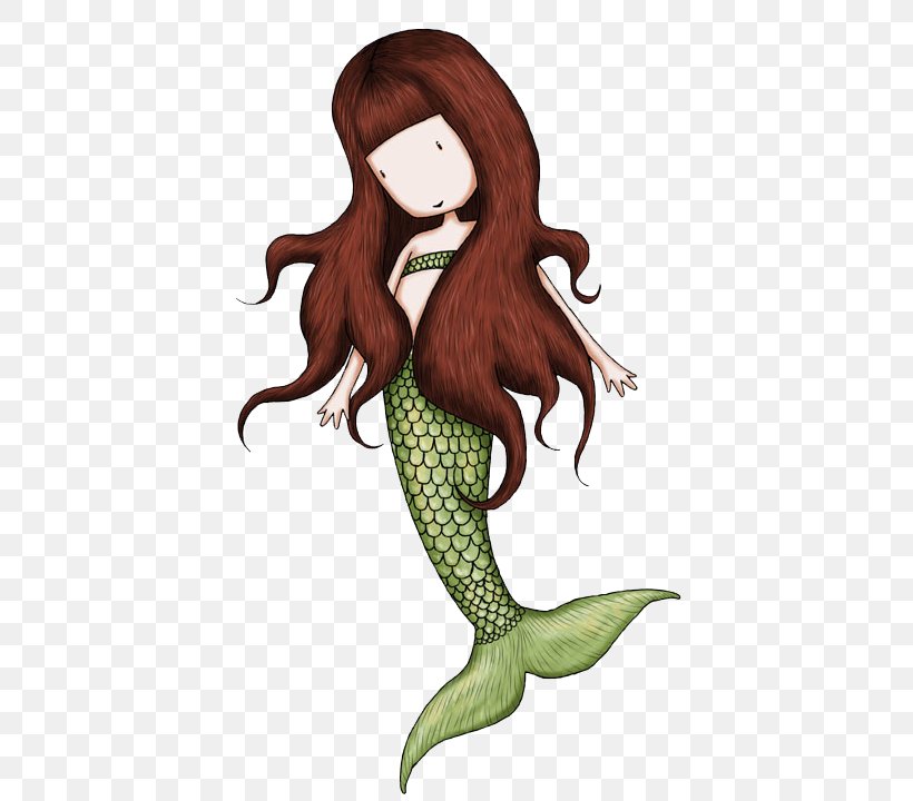 Mermaid Drawing Clip Art, PNG, 440x720px, Mermaid, Animation, Art, Brown Hair, Doll Download Free