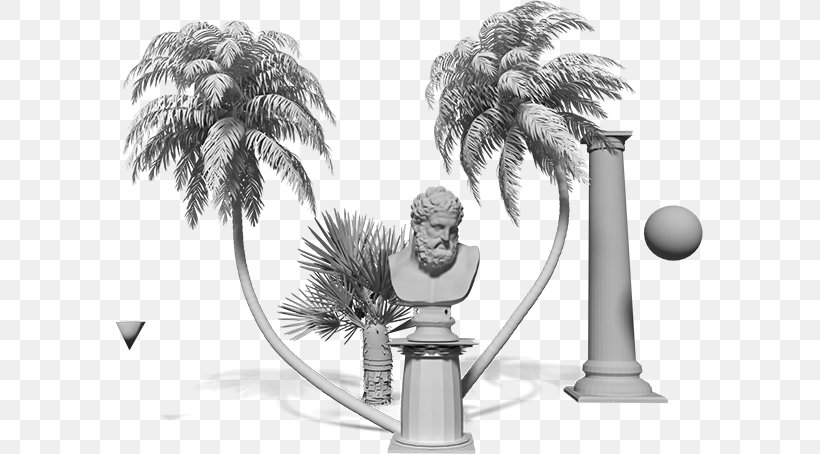 Palm Trees Product Design Animated Cartoon, PNG, 587x454px, Palm Trees, Animated Cartoon, Arecales, Black And White, Drawing Download Free