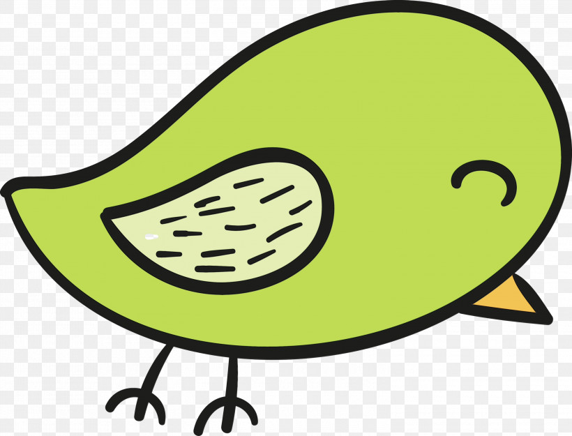 Leaf Green Beak Meter Biology, PNG, 3000x2289px, Cartoon Bird, Beak, Biology, Cute Bird, Green Download Free