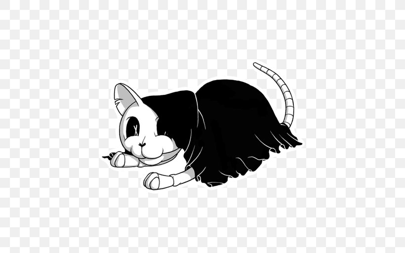 Whiskers Black Cat Sticker Telegram, PNG, 512x512px, Whiskers, Black, Black And White, Black Cat, Carnivoran Download Free