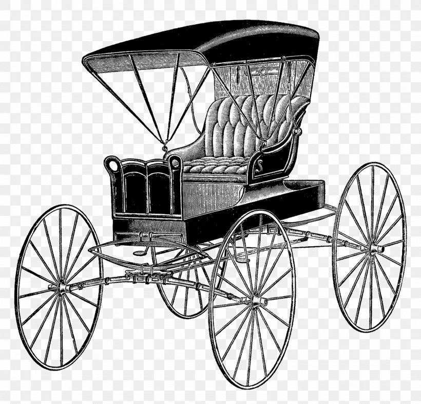 Carriage Wagon Horse And Buggy Cart, PNG, 1600x1534px, Car, Automotive Design, Black And White, Carriage, Cart Download Free