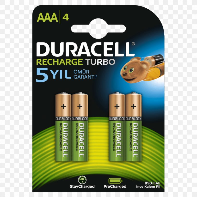 Electric Battery Rechargeable Battery AAA Battery Duracell Ampere Hour, PNG, 1000x1000px, Electric Battery, Aaa, Aaa Battery, Ampere Hour, Battery Download Free