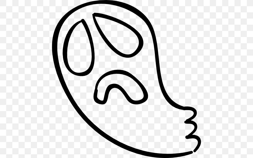 Ghost Clip Art, PNG, 512x512px, Ghost, Area, Black, Black And White, Face Download Free