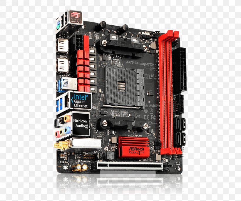 Socket AM4 Fatal1ty X370 Gaming-ITX/ac Mini-ITX ASRock Motherboard, PNG, 1200x1000px, Socket Am4, Advanced Micro Devices, Asrock, Central Processing Unit, Chipset Download Free