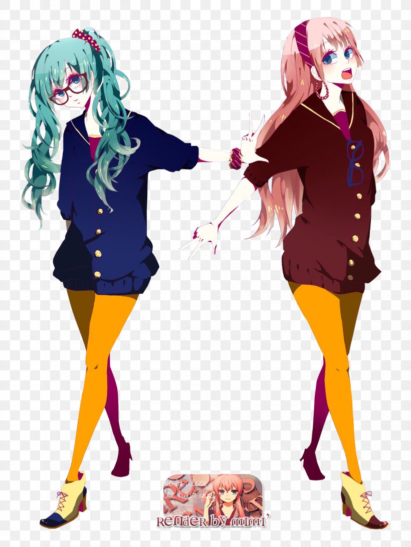Hatsune Miku Megurine Luka Kagamine Rin/Len Vocaloid 2, PNG, 1200x1600px, Watercolor, Cartoon, Flower, Frame, Heart Download Free