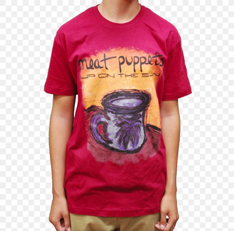 Up On The Sun T-shirt Meat Puppets Sleeve Maroon, PNG, 541x810px, Tshirt, Clothing, Magenta, Maroon, Meat Download Free