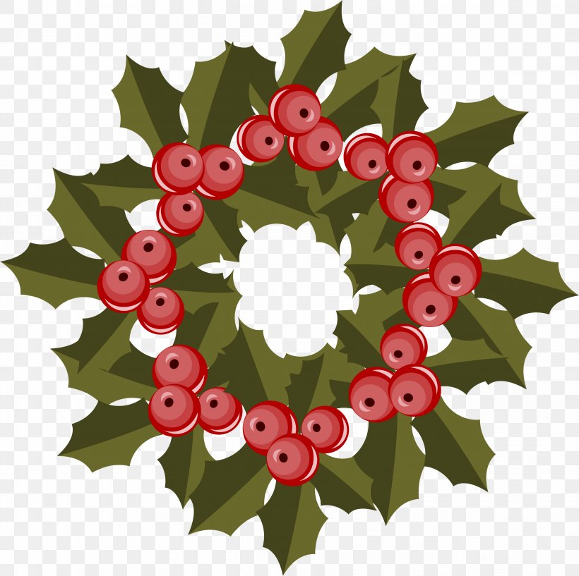 Floral Design Christmas Ornament Wreath Aquifoliales, PNG, 3676x3664px, Floral Design, Aquifoliaceae, Aquifoliales, Christmas, Christmas Decoration Download Free