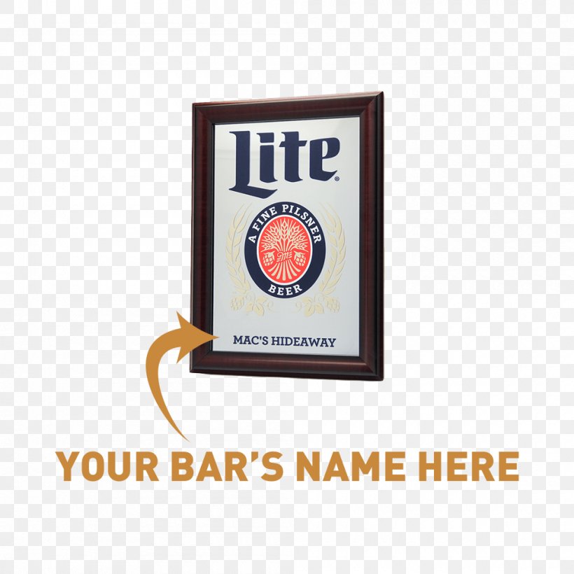 Miller Lite Light Beer Miller Brewing Company Mirror, PNG, 1000x1000px, Miller Lite, Beer, Brand, Diagram, Electric Light Download Free