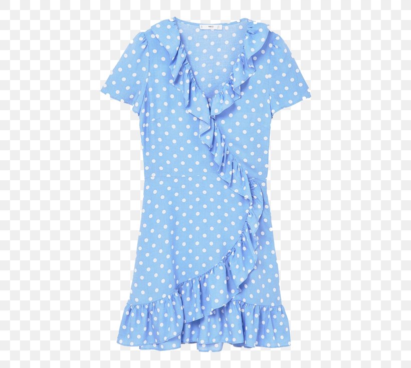 Dress Ruffle Polka Dot Clothing Sleeve, PNG, 500x735px, Watercolor, Cartoon, Flower, Frame, Heart Download Free