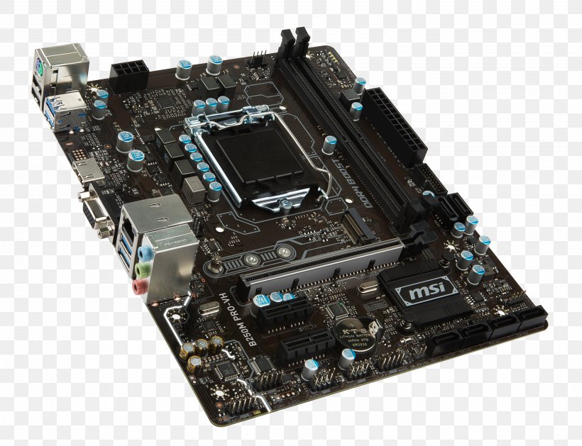 Intel LGA 1151 MSI B250M PRO-VDH MicroATX, PNG, 3624x2784px, Intel, Atx, Computer Component, Computer Hardware, Cpu Download Free