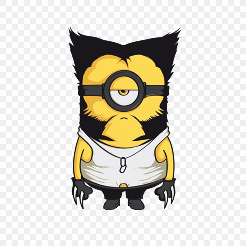 Wolverine Minions Universal Pictures T-shirt Superhero, PNG, 1000x1000px, Wolverine, Carnivoran, Cartoon, Cat Like Mammal, Despicable Me Download Free