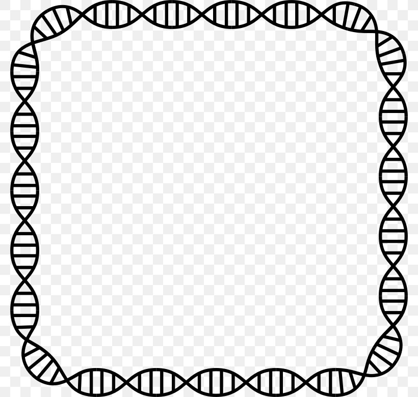 Nucleic Acid Double Helix DNA Profiling Genetics, PNG, 780x780px, Nucleic Acid Double Helix, Area, Black, Black And White, Border Download Free
