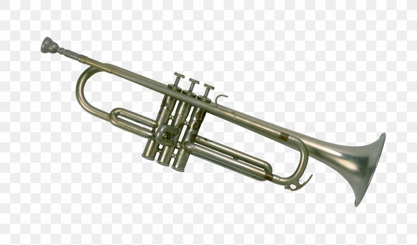 Trumpet Musical Instrument Trombone Brass Instrument Wind Instrument, PNG, 4685x2756px, Watercolor, Cartoon, Flower, Frame, Heart Download Free