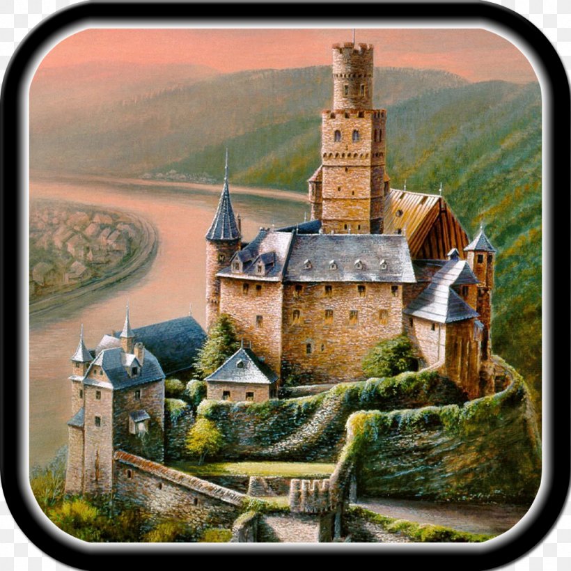 Castle Oil Painting Medieval Art, PNG, 1024x1024px, Castle, Art, Artist, Digital Painting, Medieval Architecture Download Free
