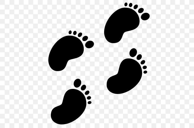 Infant Footprint Child Clip Art, PNG, 540x540px, Infant, Black, Black And White, Child, Foot Download Free
