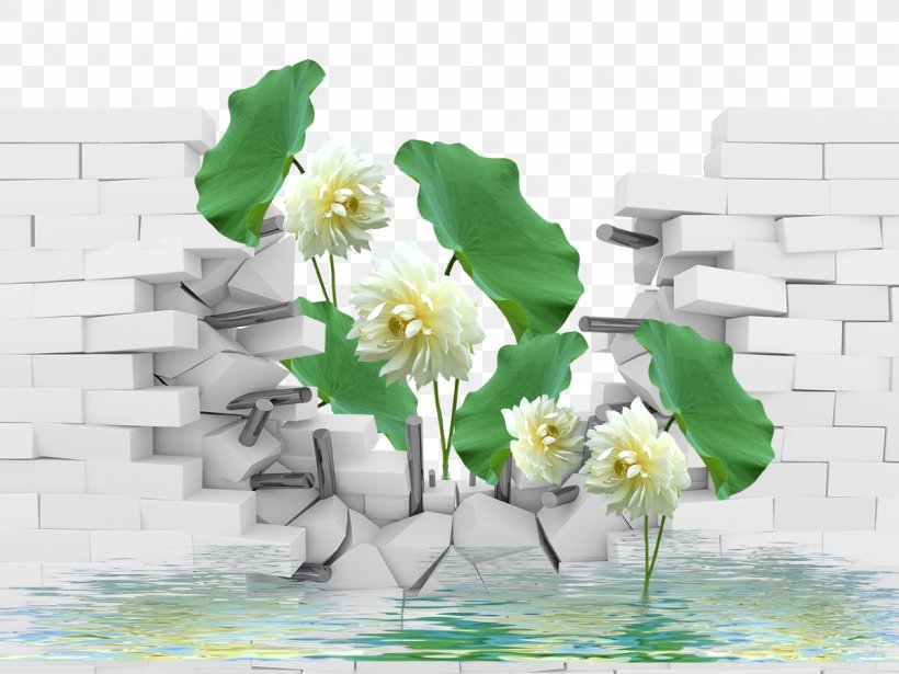 Paper Partition Wall Brick Wallpaper, PNG, 1200x900px, Wall, Aquatic Plant, Artificial Flower, Brick, Cement Download Free