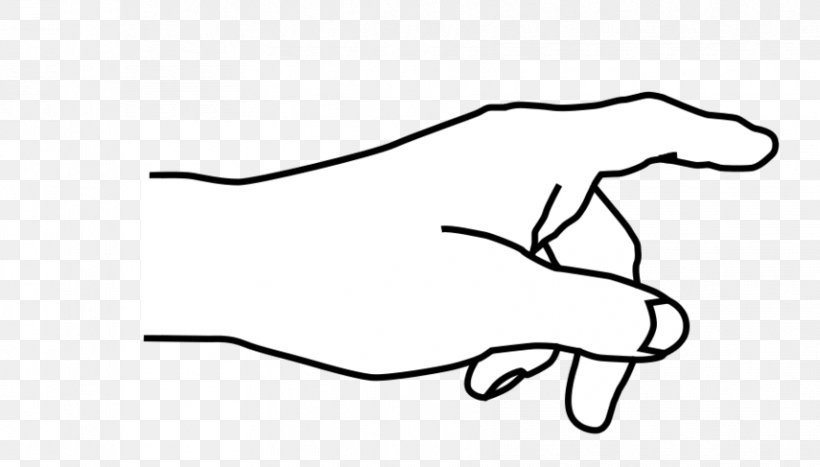 Index Finger Hand Pointing Clip Art, PNG, 855x487px, Finger, Area, Artwork, Black, Black And White Download Free