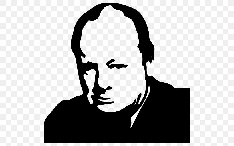 Winston Churchill Clip Art, PNG, 512x512px, Winston Churchill, Art, Black, Black And White, Digital Art Download Free