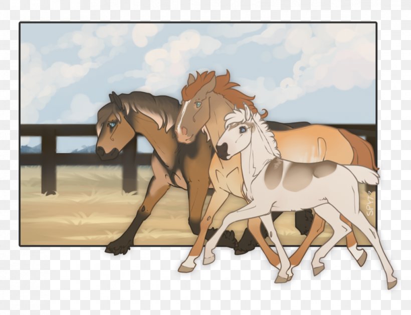 Mustang Foal Mare Stallion Colt, PNG, 1019x784px, Mustang, Art, Bridle, Cartoon, Colt Download Free