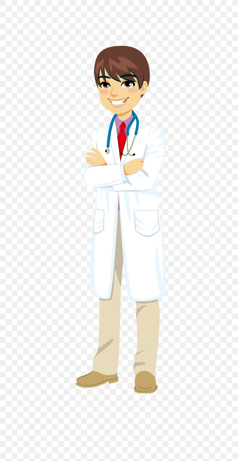 Physician Cartoon Professional Drawing Illustration, PNG, 648x1588px, Watercolor, Cartoon, Flower, Frame, Heart Download Free