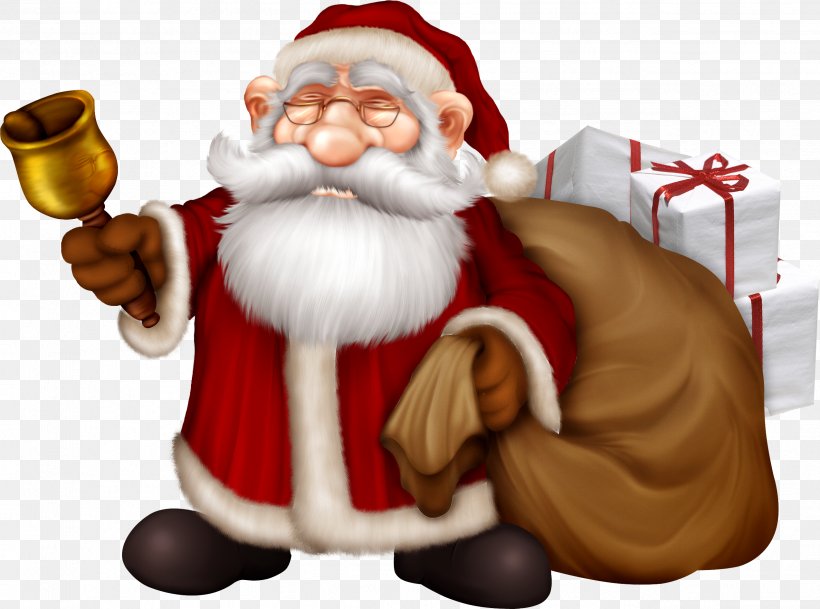 Santa Claus Christmas Tree Jingle Bell, PNG, 2546x1891px, Santa Claus, Bell, Christmas, Christmas Ornament, Christmas Tree Download Free