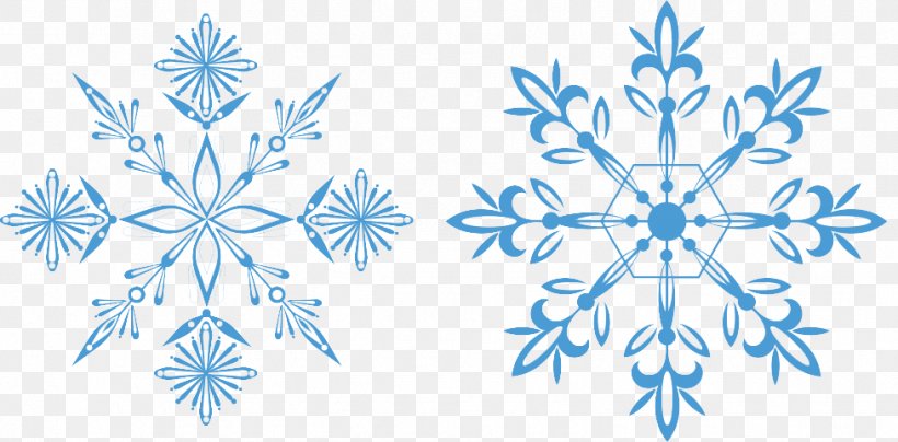 Snowflake Euclidean Vector, PNG, 977x482px, Snowflake, Blue, Element, Ifwe, Motif Download Free
