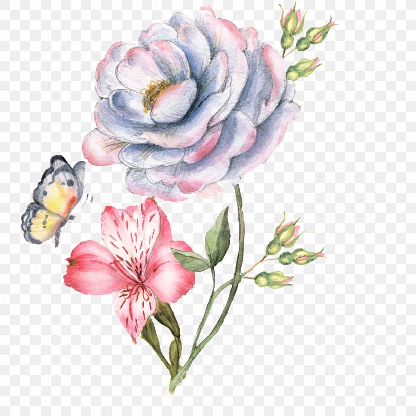 Flower Paper Watercolor Painting, PNG, 1024x1024px, Flower, Art, Artificial Flower, Blossom, Creative Arts Download Free