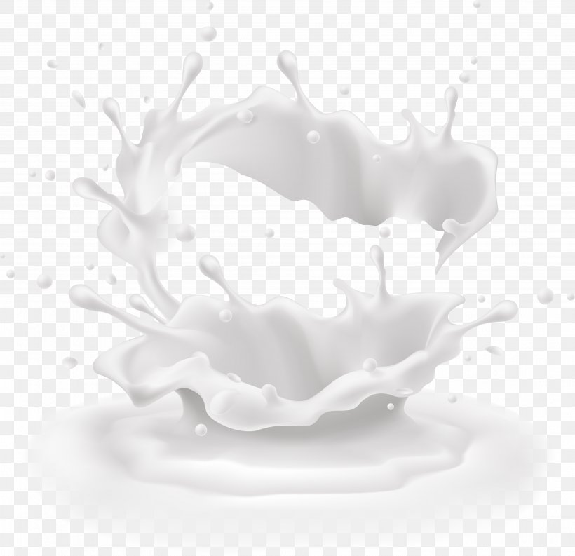 Milk Computer File, PNG, 3784x3661px, Milk, Black And White, Cup, Dishware, Information Download Free