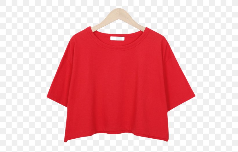 Sleeve T-shirt Shoulder Blouse, PNG, 553x522px, Sleeve, Blouse, Joint, Neck, Red Download Free