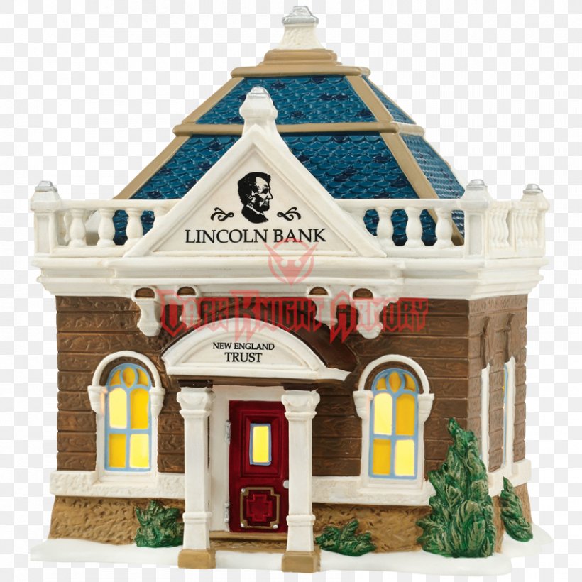 Lincoln Home Village Bank Building, PNG, 850x850px, Lincoln, Bank, Building, Christmas Ornament, Department 56 Download Free