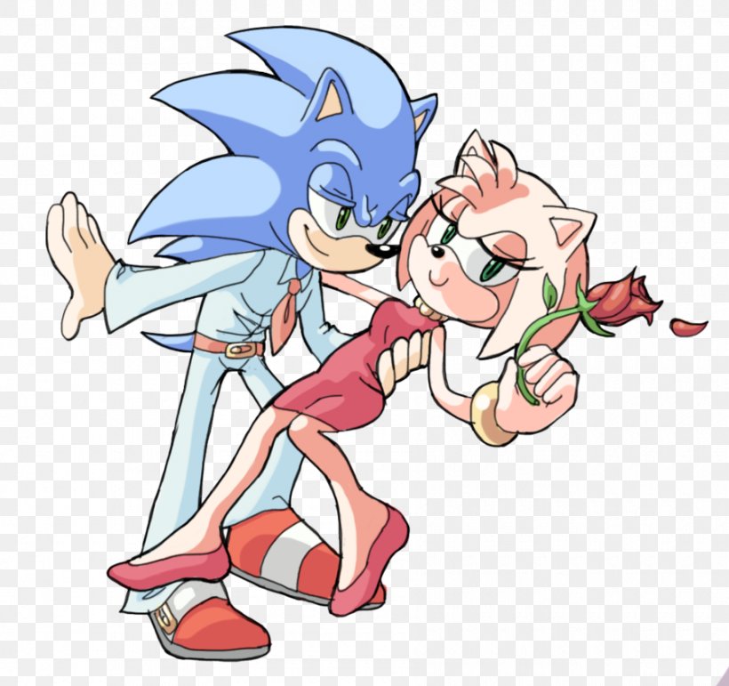 Amy Rose Sonic The Hedgehog Sonic Adventure Sonic X, PNG, 900x847px, Watercolor, Cartoon, Flower, Frame, Heart Download Free
