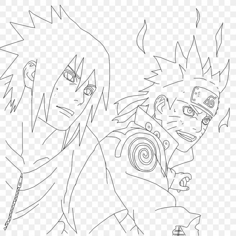 Line Art Naruto Uzumaki Color Sketch, PNG, 1280x1280px, Watercolor, Cartoon, Flower, Frame, Heart Download Free
