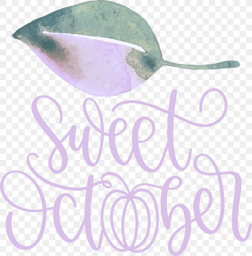 Sweet October October Fall, PNG, 2954x3000px, October, Autumn, Calligraphy, Fall, Lavender Download Free