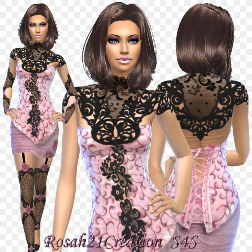 The Sims 4 Cocktail Dress Corset, PNG, 1000x1000px, Watercolor, Cartoon, Flower, Frame, Heart Download Free