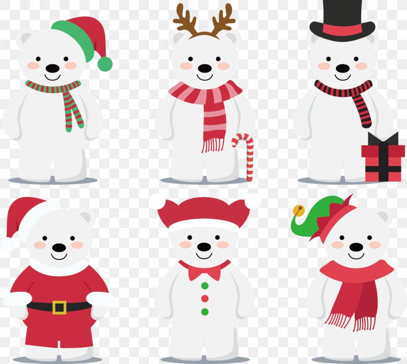 Baby Polar Bear Christmas Clip Art, PNG, 1436x1287px, Polar Bear, Baby Polar Bear, Bear, Christmas, Christmas Decoration Download Free